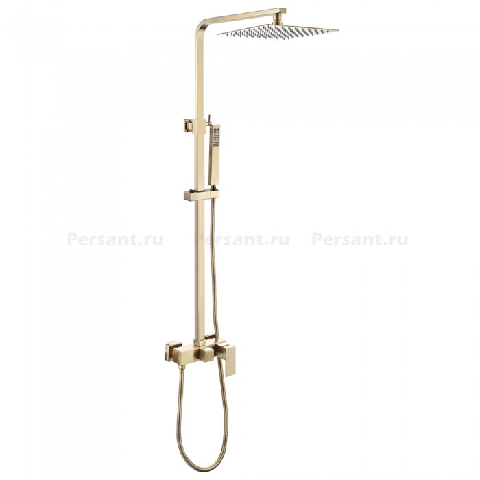 Душевая стойка ABBER Daheim AF8220G без излива, золото матовое