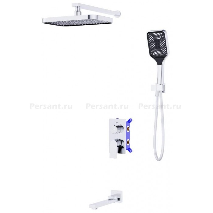 Душевая система Belbagno Due DUE-VDSET-CRM скрытого монтажа с изливом, хром