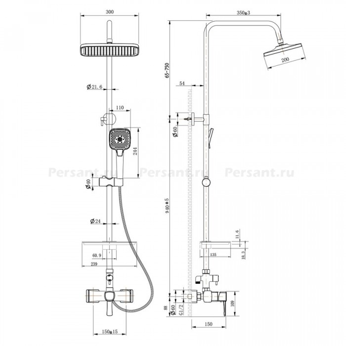 Душевая стойка Lemark Evitta LM0560C хром
