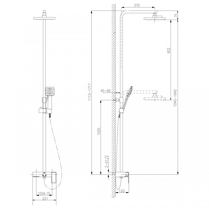 Душевая стойка Lemark Tropic LM7005C
