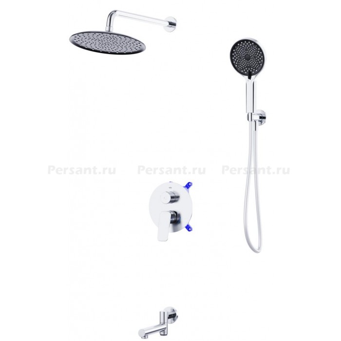 Душевая система Belbagno Marino MARINO-VDSET-CRM скрытого монтажа с изливом, хром
