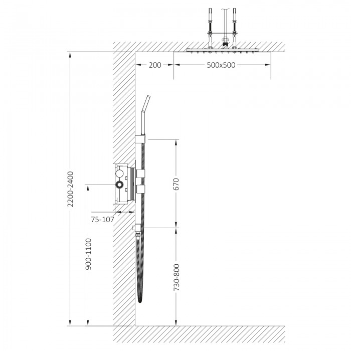 Душевой комплект Timo Petruma SX-5029/00SM с термостатом, хром