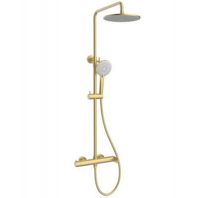 Душевая стойка Vincea Rondo VSFS-1R0BG золото брашированное, без излива