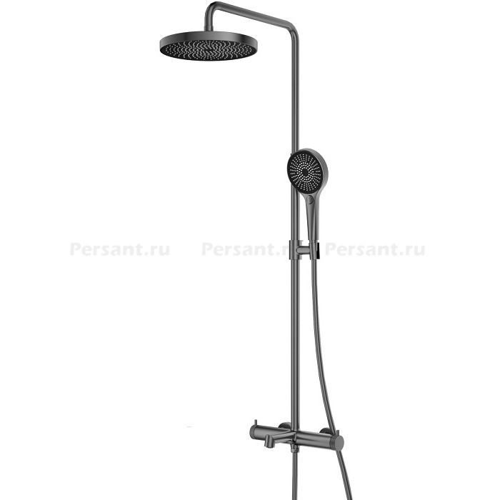 Душевая стойка Vincea Rim VSFS-2RM1GM вороненая сталь