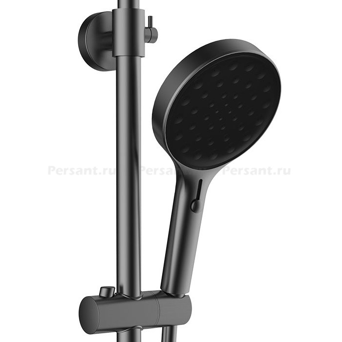 Душевая стойка Vincea Inspire VSFS-3I12TGM вороненая сталь, с термостатом