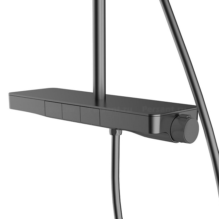 Душевая стойка Vincea Inspire VSFS-3I12TGM вороненая сталь, с термостатом