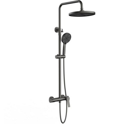 Душевая стойка Vincea Arco VSFS-4AR1GM вороненая сталь