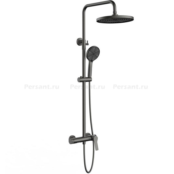 Душевая стойка Vincea Arco VSFS-4AR1GM вороненая сталь