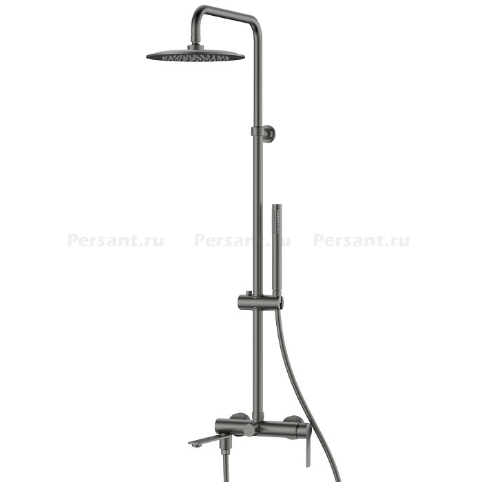 Душевая стойка Vincea Linea VSFS-4LN1GM вороненая сталь