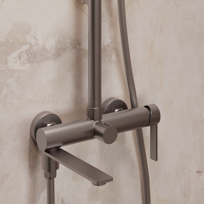 Душевая стойка Vincea Linea VSFS-4LN1GM вороненая сталь