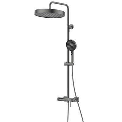 Душевая стойка Vincea Legacy VSFS-5LE1GM вороненая сталь