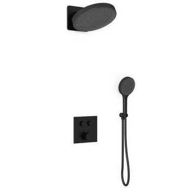 Душевой комплект Vincea Inspire VSFW-421I3MB черный, с термостатом, 2 режима
