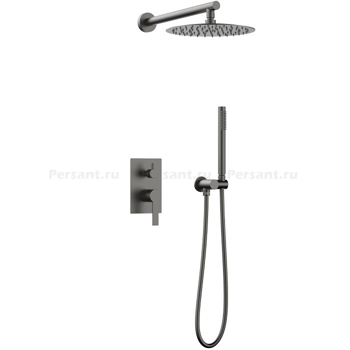 Душевой комплект Vincea Linea VSFW-4LN0GM вороненая сталь, 2 режима