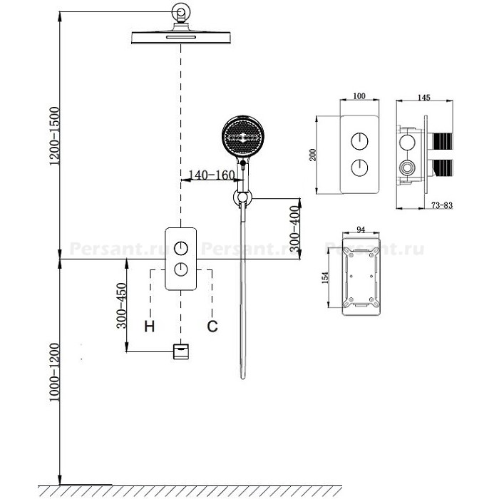 Душевой комплект Vincea Domus VSFW-5DM1CH хром, 3 режима