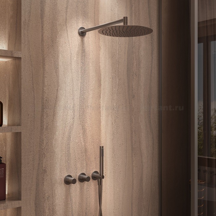 Душевой комплект Vincea Aura VSFW-6AU1GM вороненая сталь, 2 режима