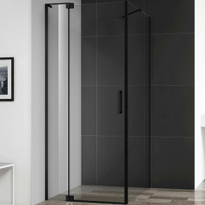 Душевой уголок Cezares Slider 90x100 SLIDER-AH-1-100-80/90-C-NERO профиль черный стекло прозрачное