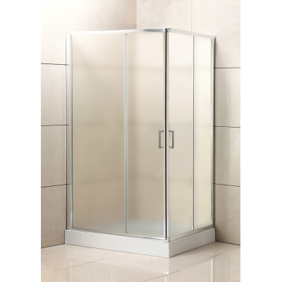 Душевой уголок BelBagno Uno 100x80 UNO-195-AH-2-100/80-P-Cr профиль хром стекло рифленое