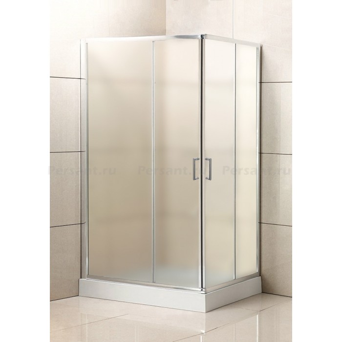 Душевой уголок BelBagno Uno 100x90 UNO-195-AH-2-100/90-P-Cr профиль хром стекло рифленое