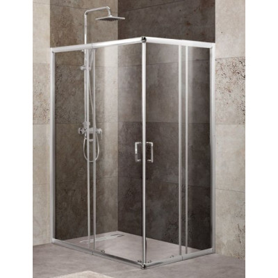 Душевой уголок BelBagno Unique 100х75 UNIQUE-AH-2-100/115-75/90-C-Cr профиль хром стекло прозрачное