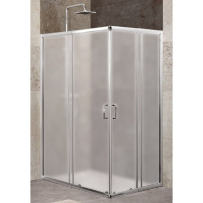 Душевой уголок BelBagno Unique 100х75 UNIQUE-AH-2-100/115-75/90-P-Cr профиль хром стекло рифленое