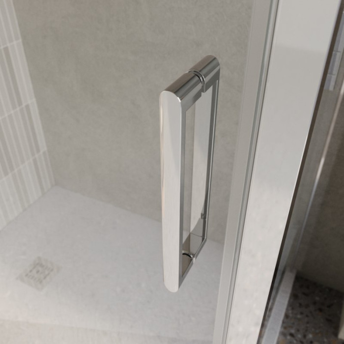 Душевая дверь BelBagno Luce 110 LUCE-BF-1-110-C-Cr профиль хром стекло прозрачное