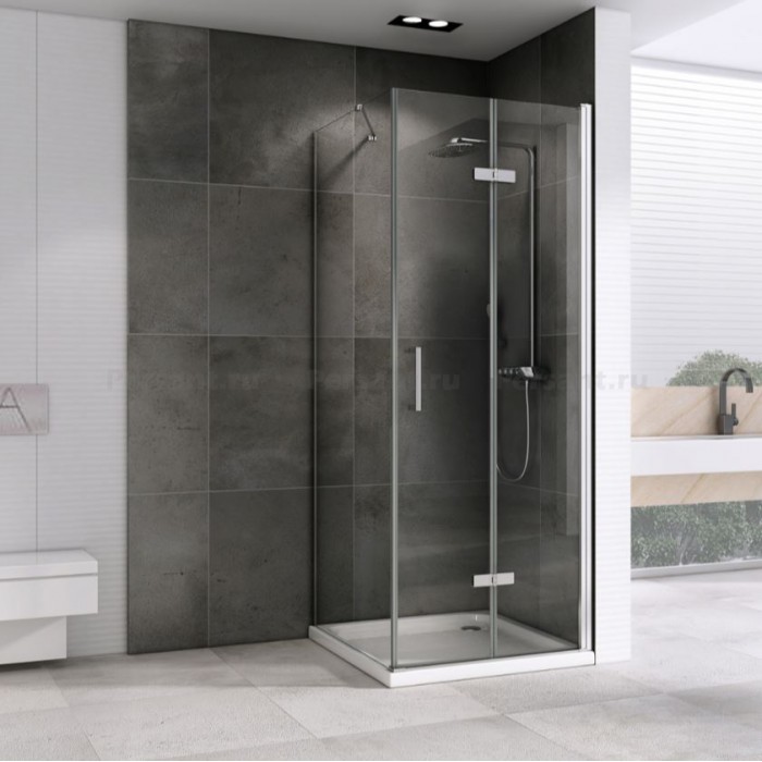 Душевой уголок Abber Zart 70x70 AG08070P-S71 профиль Хром стекло прозрачное