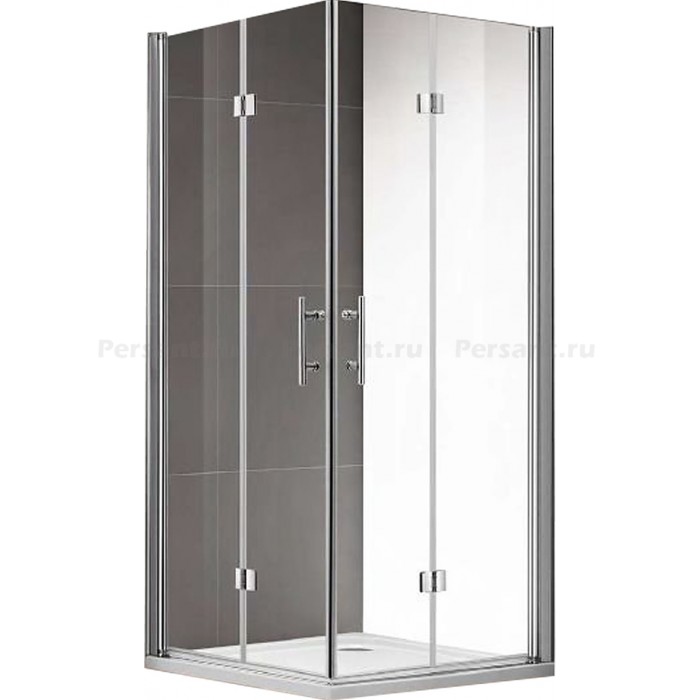 Душевой уголок Cezares Eco 100x100 ECO-O-AS-2-100-C-Cr профиль Хром стекло прозрачное