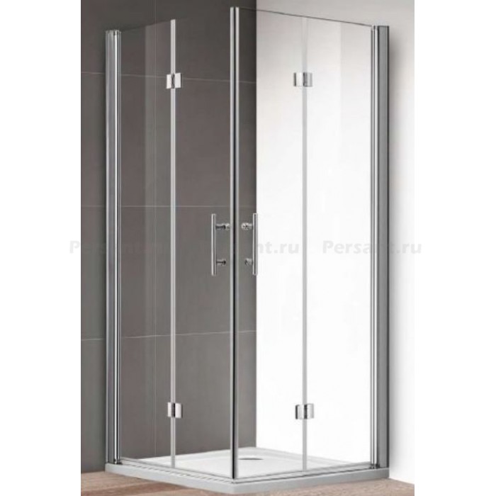 Душевой уголок Cezares Eco 90x100 ECO-O-ASH-2-90/100-C-Cr профиль Хром стекло прозрачное