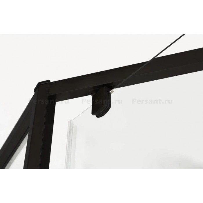 Душевой уголок Cezares Eco 90х90 ECO-O-P-1-90-P-NERO профиль черный стекло рифленое