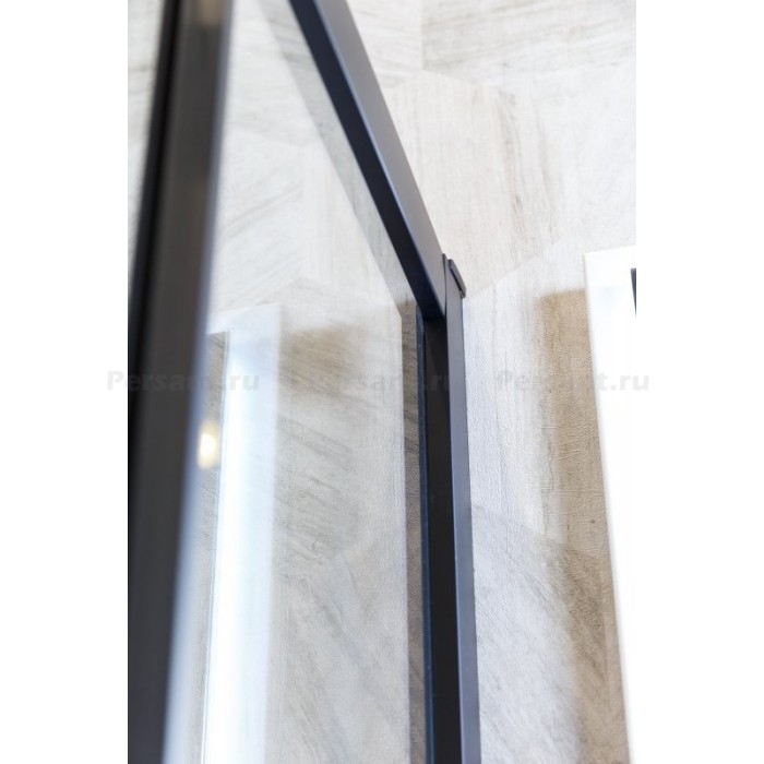 Душевой уголок Cezares Eco 90x90 ECO-O-R-2-90-C-NERO профиль черный стекло прозрачное