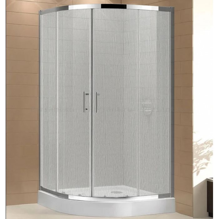 Душевой уголок Cezares Eco 90x90 ECO-O-R-2-90-P-Cr профиль хром стекло рифленое