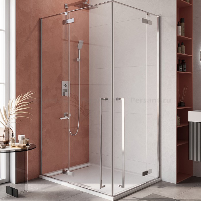 Душевой уголок Cezares Liner 120x90 LINER-AH-2-120/90-C-Cr-L профиль хром, стекло прозрачное