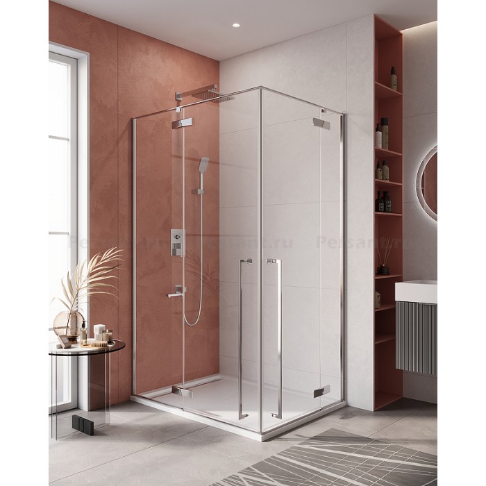 Душевой уголок Cezares Liner 120x90 LINER-AH-2-120/90-C-Cr-L профиль хром, стекло прозрачное