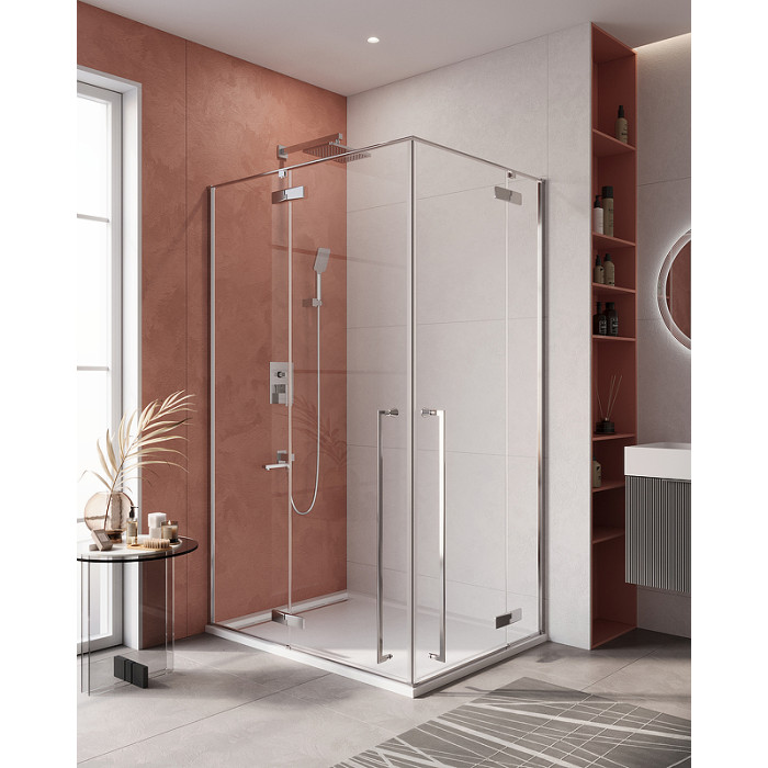 Душевой уголок Cezares Liner 120x90 LINER-AH-2-120/90-C-Cr-L профиль хром, стекло прозрачное