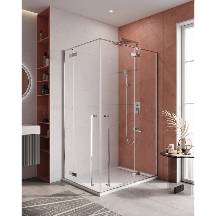 Душевой уголок Cezares Liner 120x90 LINER-AH-2-120/90-C-Cr-R профиль хром, стекло прозрачное