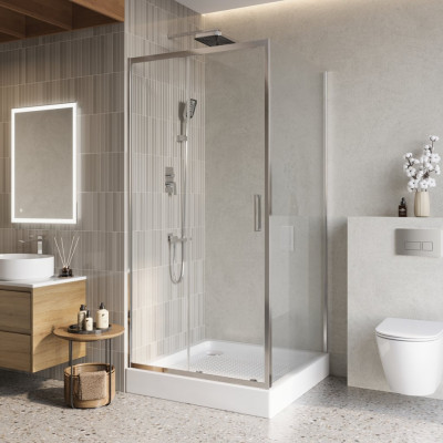 Душевой уголок BelBagno Luce 100х100 LUCE-A-1-100/100-C-Cr профиль хром стекло прозрачное