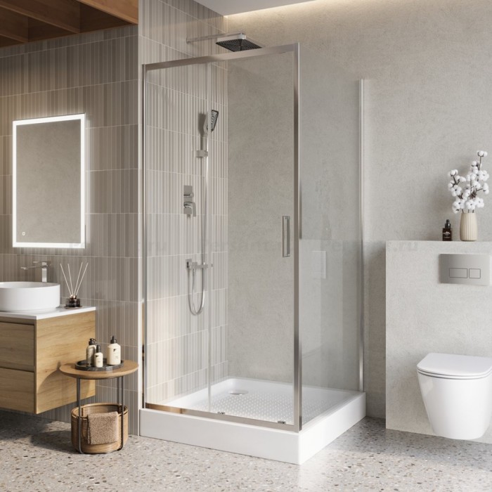 Душевой уголок BelBagno Luce 100х100 LUCE-A-1-100/100-C-Cr профиль хром стекло прозрачное