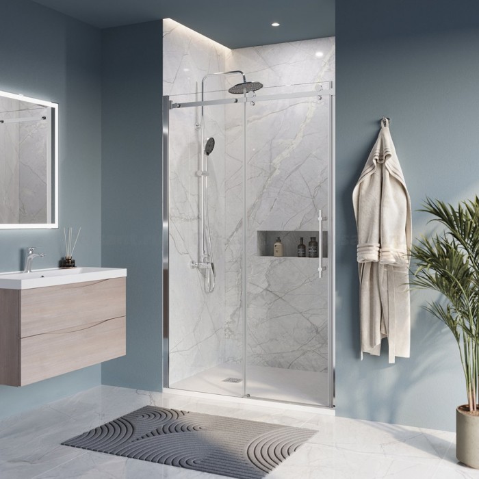 Душевая дверь BelBagno Marino 120 MARINO-BF-1-120-C-Cr профиль Хром стекло прозрачное