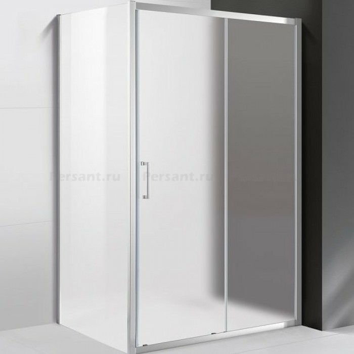 Душевой уголок Cezares Molveno 150x90 MOLVENO-AH-11-150/90-P-Cr профиль хром стекло рифленое