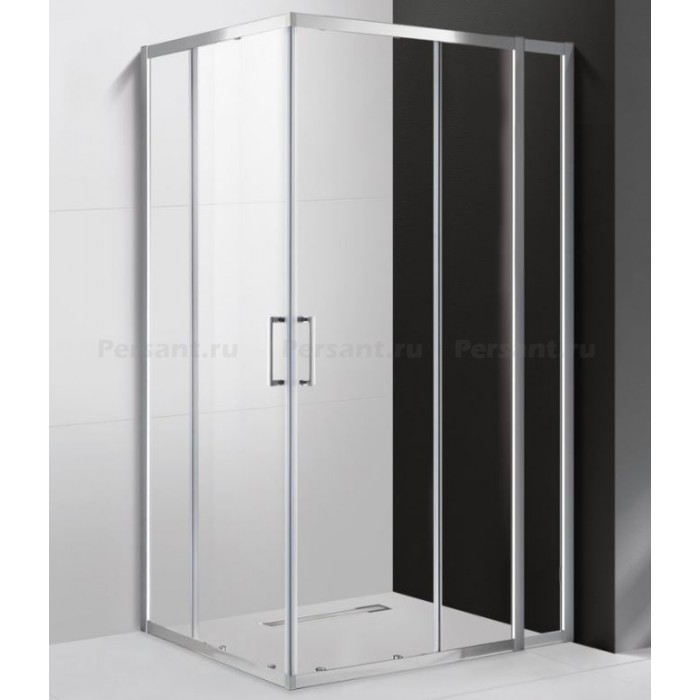 Душевой уголок Cezares Molveno 100х80 MOLVENO-AH-21-80+20-C-Cr-IV профиль хром стекло прозрачное