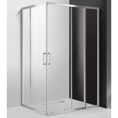 Душевой уголок Cezares Molveno 120х90 MOLVENO-AH-21-90+30-C-Cr-IV профиль хром стекло прозрачное