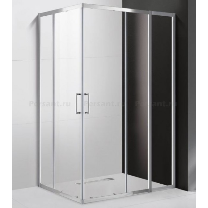 Душевой уголок Cezares Molveno 110х80 MOLVENO-AH-21-80+30-C-Cr-IV профиль хром стекло прозрачное