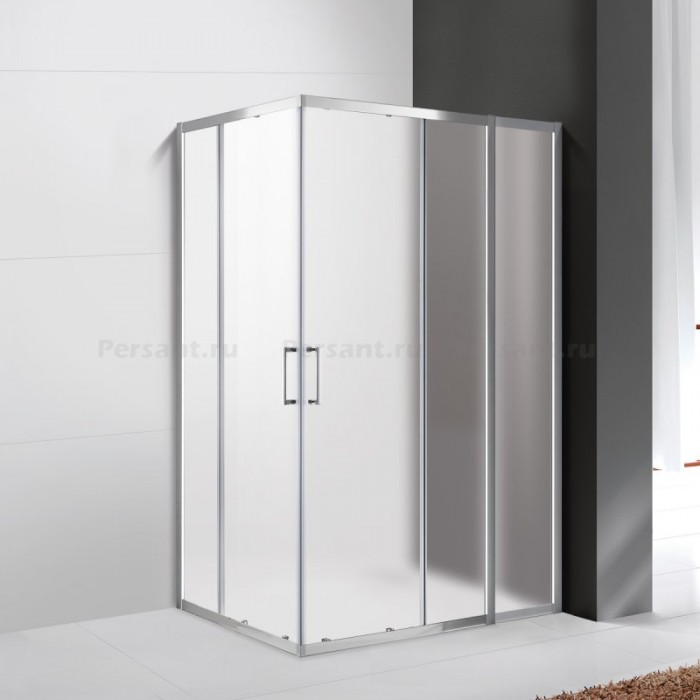 Душевой уголок Cezares Molveno 130х90 MOLVENO-AH-21-100+30-P-Cr профиль хром стекло рифленое