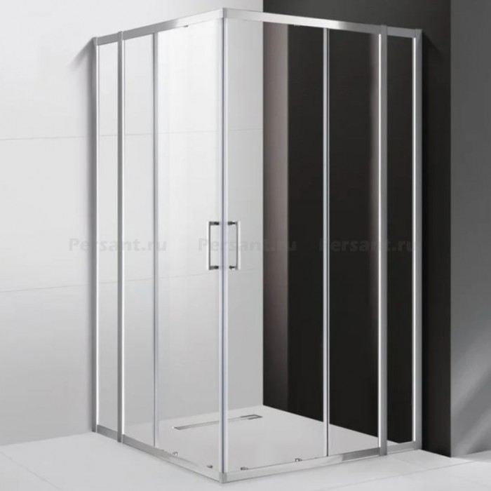 Душевой уголок Cezares Molveno 100х100 MOLVENO-A-22-80+20-C-Cr-IV профиль хром стекло прозрачное