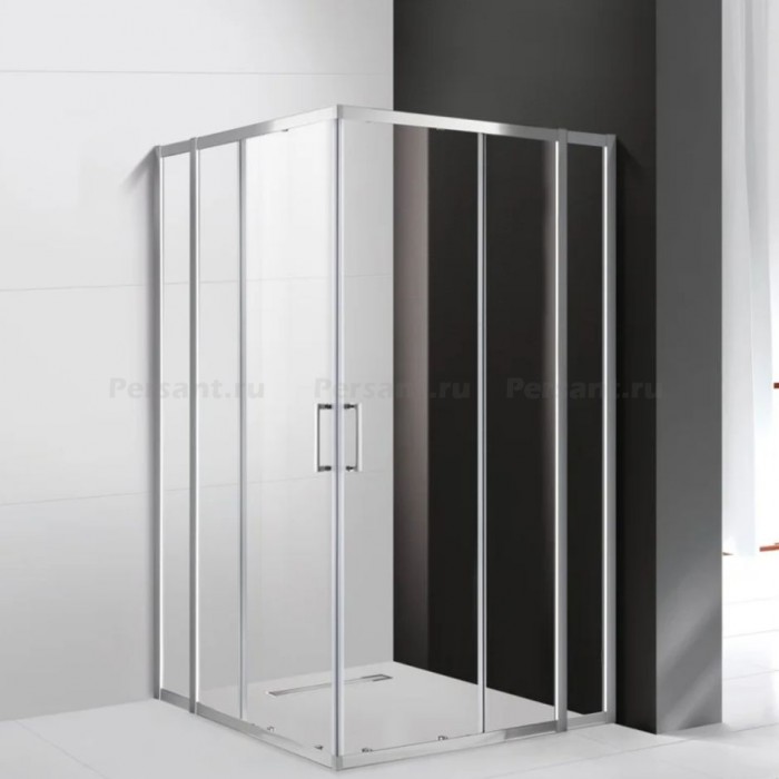Душевой уголок Cezares Molveno 100х100 MOLVENO-A-22-80+20-C-Cr-IV профиль хром стекло прозрачное