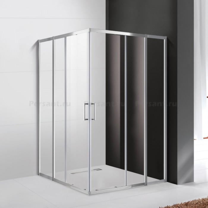 Душевой уголок Cezares Molveno 110х110 MOLVENO-A-22-80+30-C-Cr-IV профиль хром стекло прозрачное