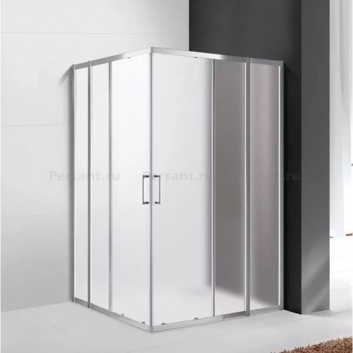 Душевой уголок Cezares Molveno 120х120 MOLVENO-A-22-90+30-P-Cr профиль хром стекло рифленое