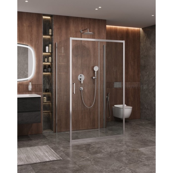 Душевой уголок Cezares Molveno 160x90 MOLVENO-AH-12-160/90-C-Cr-IV профиль хром стекло прозрачное