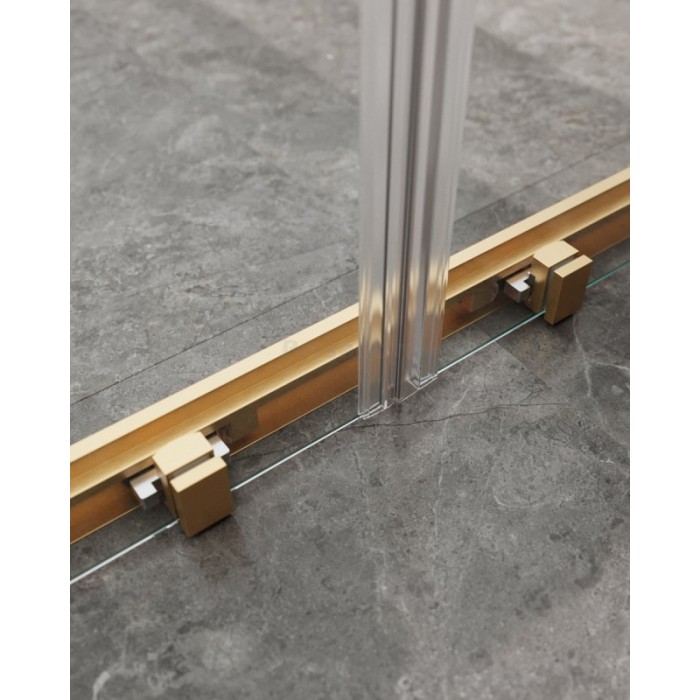 Душевой уголок Cezares Molveno 170x90 MOLVENO-AH-2/2-170/90-C-BORO-IV золото брашированное стекло прозрачное