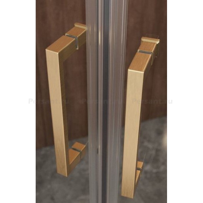 Душевой уголок Cezares Molveno 170x90 MOLVENO-AH-2/2-170/90-C-BORO-IV золото брашированное стекло прозрачное